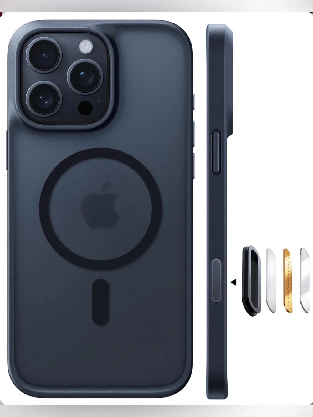 iPhone 16 Pro Slim Protective Magnetic Case with MagSafe - Translucent BLACK